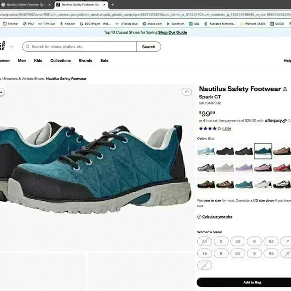 Nautilus Safety Footwear Women’s Spark EH Lavender Size 4 BRAND NEW - Picture 2 of 11